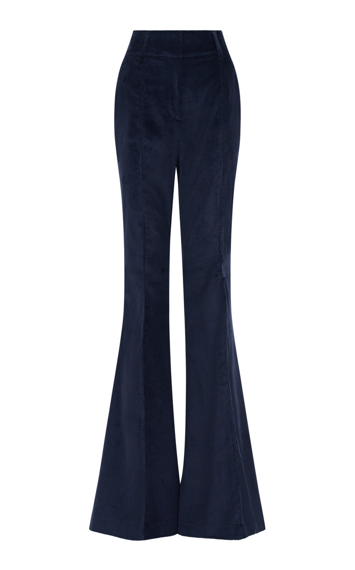 Ianthe Flare Pant in Dark Navy Sea Island Cotton Corduroy